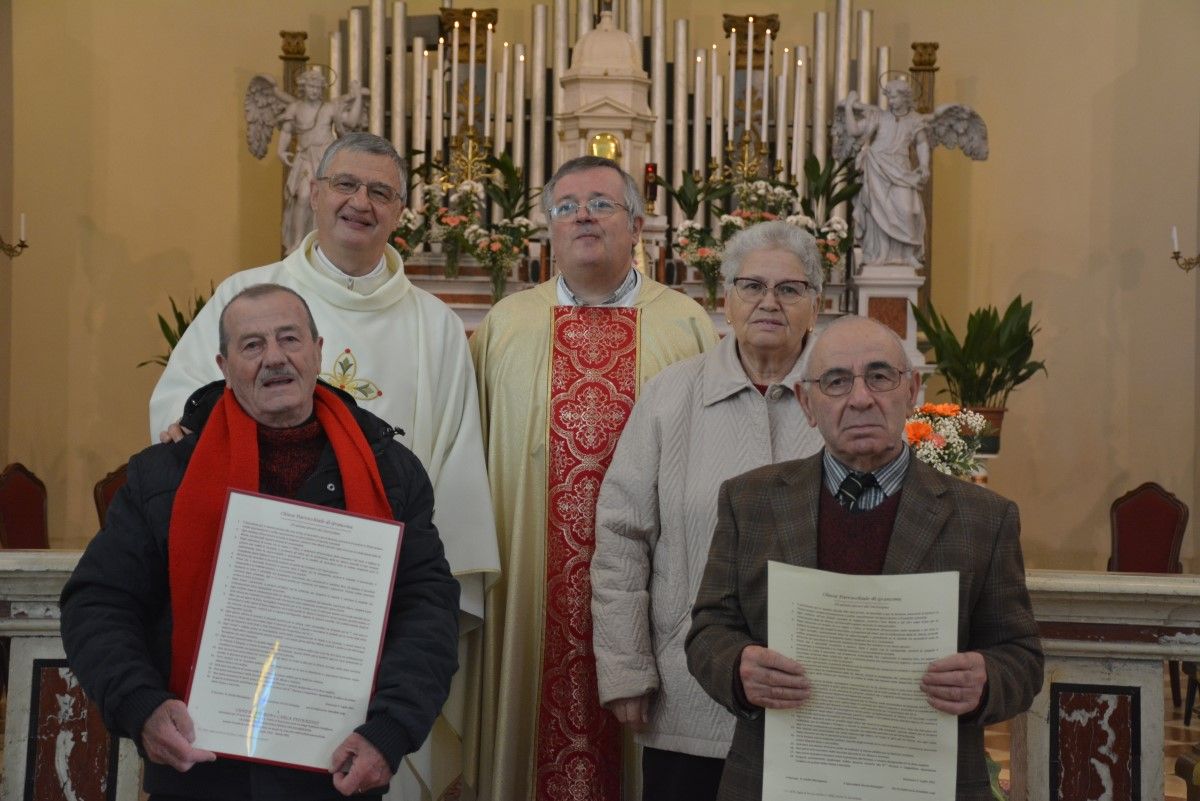 Don Alfredo con don Stefano e alcuni membri dell'U.P.