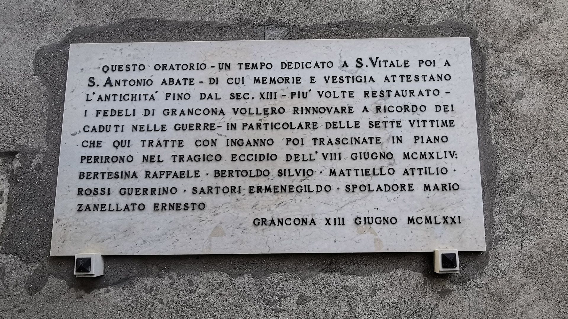 Località Acque di Grancona - Oratorio di San Antonio